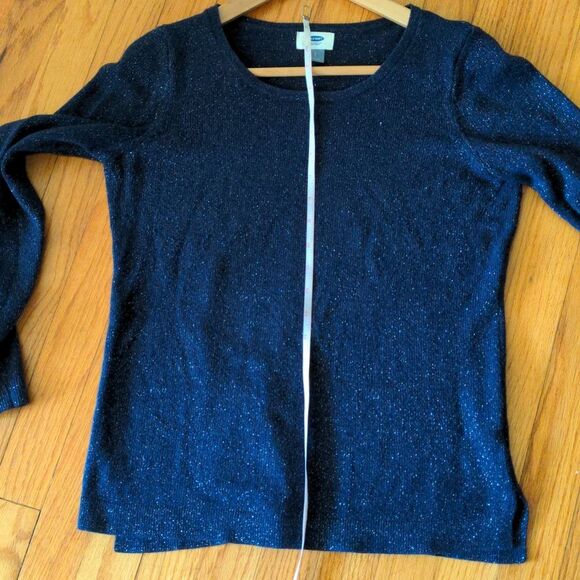 Like new sparkly Navy long sleeve crew neck sweater Old Navy size s - Picture 6 of 7
